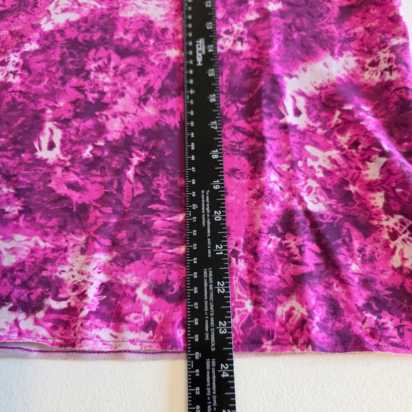 Women's Under Armour Rival Terry Print Crewneck Sweatshirt Pink Purple M - Picture 8 of 8